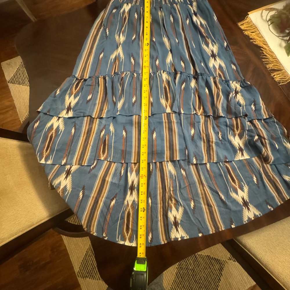 ARIAT NWT JACOBO CHIMAYO PRINT SKIRT. SIZE SMALL. HIGH LOW HEM. SO PRETTY! - Picture 7 of 8